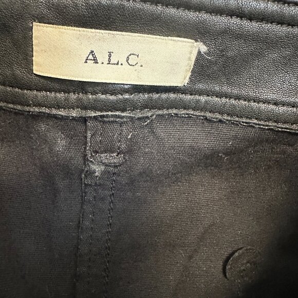 A.L.C. Black Leather Pants - US 10/12 - Picture 3 of 4